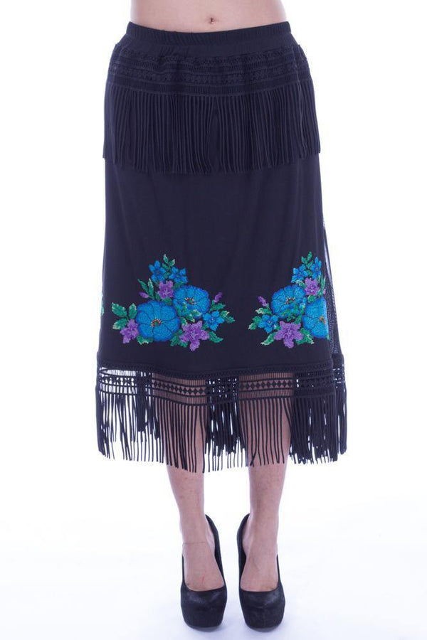 Fusta voal cu broderie  Liza Panait Liza Panait Online Boutique